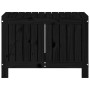 Caja de almacenaje jardín madera de pino negro 76x42,5x54 cm