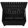 Caja de almacenaje jardín madera de pino negro 76x42,5x54 cm