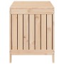 Caja de almacenaje jardín madera maciza de pino 115x49x60 cm
