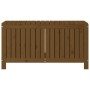 Caja de almacenaje jardín madera pino marrón miel 115x49x60 cm