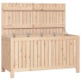 Caja de almacenaje jardín madera maciza de pino 121x55x64 cm