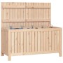 Caja de almacenaje jardín madera maciza de pino 121x55x64 cm