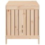 Caja de almacenaje jardín madera maciza de pino 121x55x64 cm