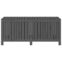 Caja de almacenaje jardín madera de pino gris 147x68x64 cm