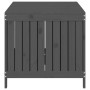 Caja de almacenaje jardín madera de pino gris 147x68x64 cm