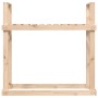 Leñero de madera maciza de pino 110x35x108,5 cm