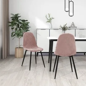 Dining chairs 2 units pink velvet by vidaXL, dining chairs - Ref: Foro24-325650, Price: 127,73 €, Discount: %