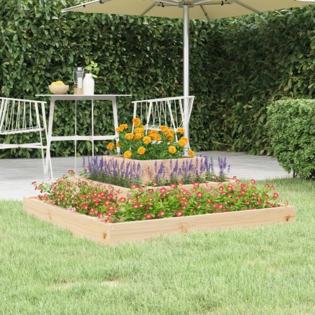 Jardinera de madera maciza de pino 80x80x27 cm