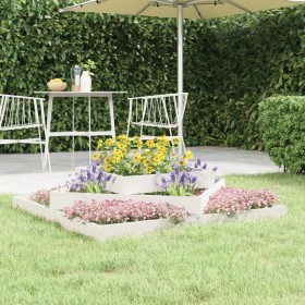 Jardinera madera maciza de pino blanco 112x112x27 cm Jardinera madera maciza de pino blanco 112x112x27 cm