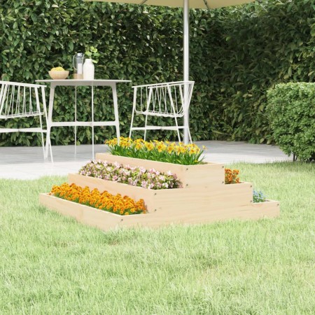 Jardinera de madera maciza de pino 80x80x27 cm en Maceteros y jardineras | Comprar online en Foro24