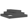Jardinera de madera maciza de pino gris 80x80x27 cm