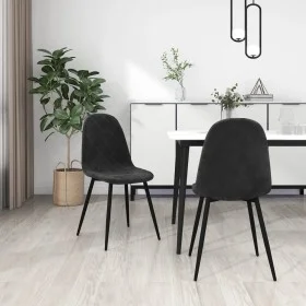 Sillas de comedor 2 unidades terciopelo negro de vidaXL, Sillas de comedor - Ref: Foro24-325652, Precio: 126,72 €, Descuento: %