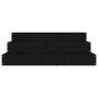 Jardinera de madera maciza de pino negro 78x78x27 cm