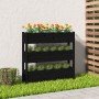 Jardinera de madera maciza de pino negro 112x25x104,5 cm en Maceteros y jardineras | Comprar online en Foro24