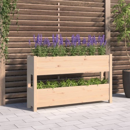 Jardinera de madera maciza de pino 112x25x66 cm en Maceteros y jardineras | Comprar online en Foro24