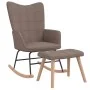 Schaukelstuhl mit Fußstütze aus taupegrauem Stoff von vidaXL, Schaukelstühle - Ref: Foro24-328027, Preis: 172,24 €, Rabatt: %