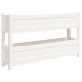 Jardinera de madera maciza de pino blanco 112x25x66 cm en Maceteros y jardineras | Comprar online en Foro24