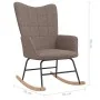Schaukelstuhl mit Fußstütze aus taupegrauem Stoff von vidaXL, Schaukelstühle - Ref: Foro24-328027, Preis: 172,24 €, Rabatt: %