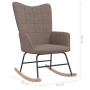Schaukelstuhl mit Fußstütze aus taupegrauem Stoff von vidaXL, Schaukelstühle - Ref: Foro24-328027, Preis: 175,40 €, Rabatt: %