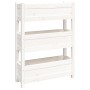 Jardinera de madera maciza de pino blanco 77x25x104,5 cm en Maceteros y jardineras | Comprar online en Foro24