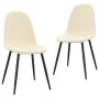 Sillas de comedor 2 unidades terciopelo blanco crema de vidaXL, Sillas de comedor - Ref: Foro24-325655, Precio: 126,52 €, Des...