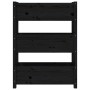 Jardinera de madera maciza de pino negro 77x25x104,5 cm