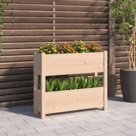 Jardinera de madera maciza de pino 77x25x66 cm Jardinera de madera maciza de pino 77x25x66 cm