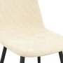 Sillas de comedor 2 unidades terciopelo blanco crema de vidaXL, Sillas de comedor - Ref: Foro24-325655, Precio: 126,52 €, Des...