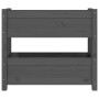 Jardinera de madera maciza de pino gris 77x25x66 cm en Maceteros y jardineras | Comprar online en Foro24