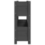 Jardinera de madera maciza de pino gris 77x25x66 cm en Maceteros y jardineras | Comprar online en Foro24