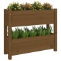 Jardinera de madera maciza de pino marrón miel 77x25x66 cm en Maceteros y jardineras | Comprar online en Foro24