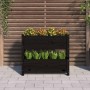 Jardinera de madera maciza de pino negro 77x25x66 cm en Maceteros y jardineras | Comprar online en Foro24