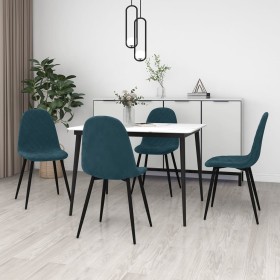 Dining chairs 4 units blue velvet by vidaXL, dining chairs - Ref: Foro24-325656, Price: 210,60 €, Discount: %