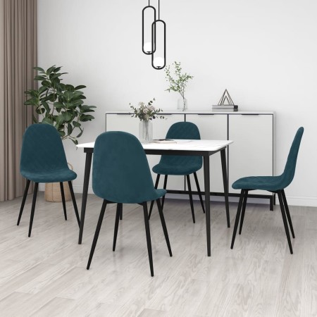 Esszimmerstühle 4 Einheiten aus blauem Samt von vidaXL, Essstühle - Ref: Foro24-325656, Preis: 210,60 €, Rabatt: %