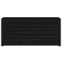 Baúl de jardín madera maciza de pino negro 101x50,5x46,5 cm