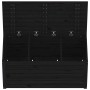 Baúl de jardín madera maciza de pino negro 101x50,5x46,5 cm