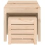 Set de cajas de jardín 3 piezas madera maciza de pino