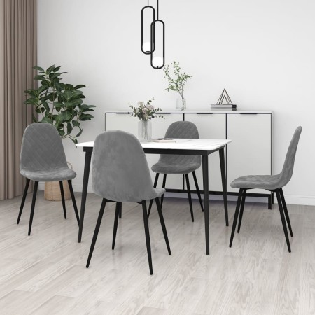 Sillas de comedor 4 unidades terciopelo gris claro de vidaXL, Sillas de comedor - Ref: Foro24-325657, Precio: 170,72 €, Descu...