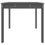Mesa de jardín madera maciza pino gris 82,5x82,5x76 cm