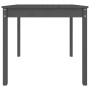 Mesa de jardín madera maciza pino gris 82,5x82,5x76 cm
