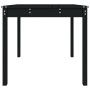 Mesa de jardín madera maciza pino negro 82,5x82,5x76 cm