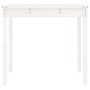 Mesa de jardín madera maciza pino blanco 121x82,5x76 cm
