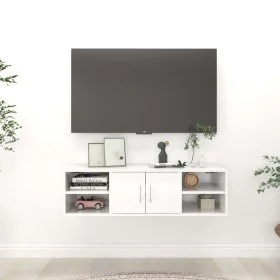 Glossy white plywood wall shelf 102x30x29cm by vidaXL, Shelves and shelves - Ref: Foro24-806262, Price: 68,50 €, Discount: %