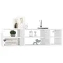 Wandregal aus glänzend weißem Sperrholz, 102 x 30 x 29 cm von vidaXL, Regale und Regale - Ref: Foro24-806262, Preis: 68,50 €,...