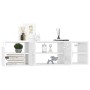 Wandregal aus glänzend weißem Sperrholz, 102 x 30 x 29 cm von vidaXL, Regale und Regale - Ref: Foro24-806262, Preis: 69,67 €,...