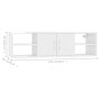 Estantería pared madera contrachapada blanco brillo 102x30x29cm