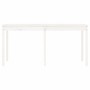 Mesa de jardín madera maciza pino blanco 159,5x82,5x76 cm