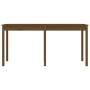 Mesa de jardín madera maciza pino marrón miel 159,5x82,5x76 cm