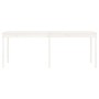 Mesa de jardín madera maciza de pino blanco 203,5x100x76 cm