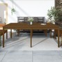 Mesa de jardín madera maciza pino marrón miel 203,5x100x76 cm
